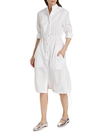 Poplin Drawcord Shirtdress