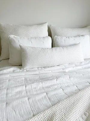 Euro Cotton Down Alternative Waffle Weave Pillow