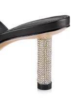 Taliah 101MM Crystal-Embellished Mules