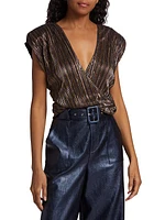 Serena Metallic Sleeveless Top