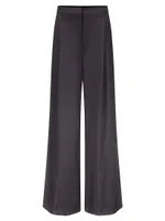 Satin Wide-Leg Pants