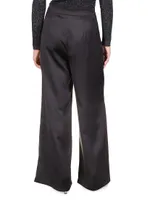 Satin Wide-Leg Pants