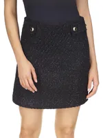 Metallic Tweed Miniskirt