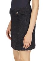 Metallic Tweed Miniskirt