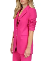 Longline Single-Breasted Blazer