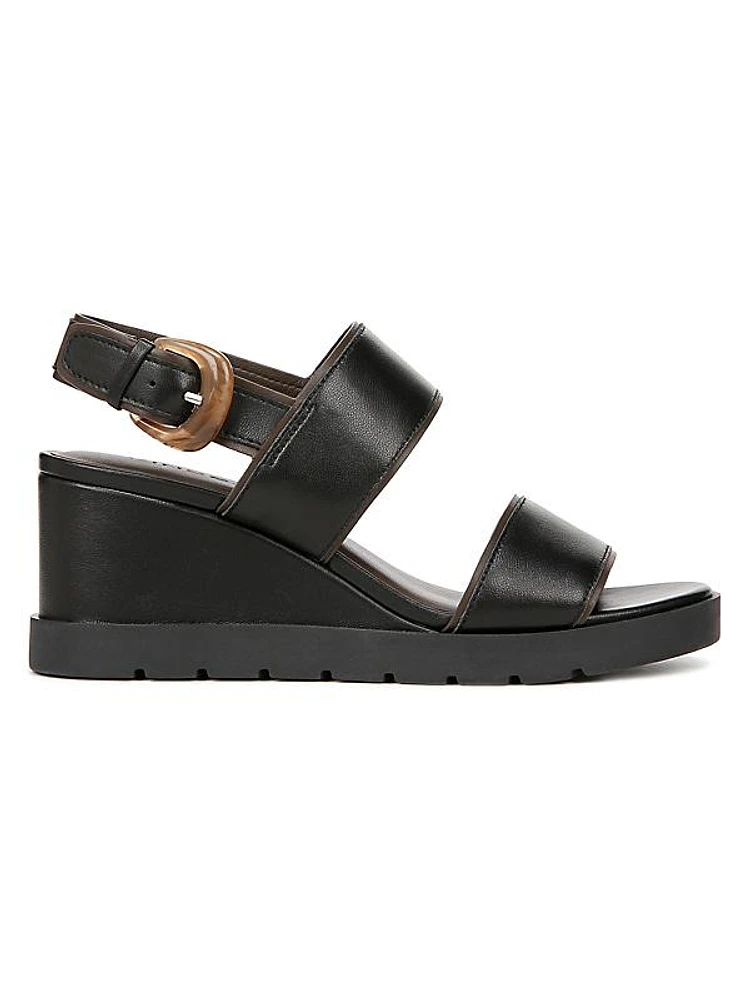 Roma Leather City Wedge Sandals