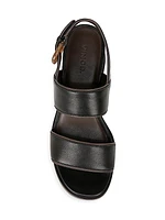 Roma Leather City Wedge Sandals