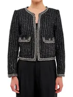 Sequin Tweed Jacket