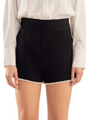 Pearl-Trimmed Shorts
