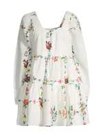 Sonora Arlette Floral Linen Minidress