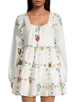 Sonora Arlette Floral Linen Minidress