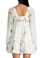 Sonora Arlette Floral Linen Minidress