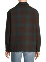 Plaid Waffle Knit Shacket