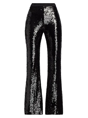 Holiday Amy Sequin Flared Pants