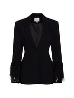 Holiday Cheyenne Sequin Feather Blazer