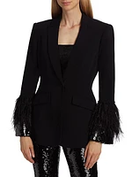 Holiday Cheyenne Sequin Feather Blazer