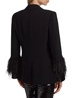 Holiday Cheyenne Sequin Feather Blazer