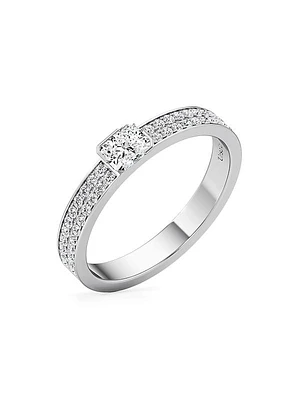 Meta 18K White Gold & TCW Lab-Grown Diamond Ring