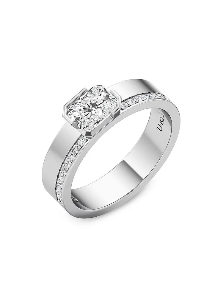 Meta Primis 18K White Gold & TCW Lab-Grown Diamond Ring