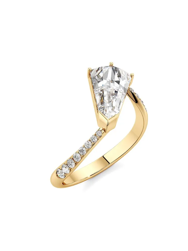 Phoenix Twist 18K Yellow Gold & 1.68 TCW Lab-Grown Diamond Ring