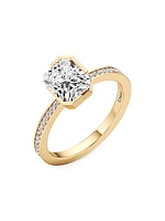 Meta 18K Yellow Gold & TCW Lab-Grown Diamond Ring