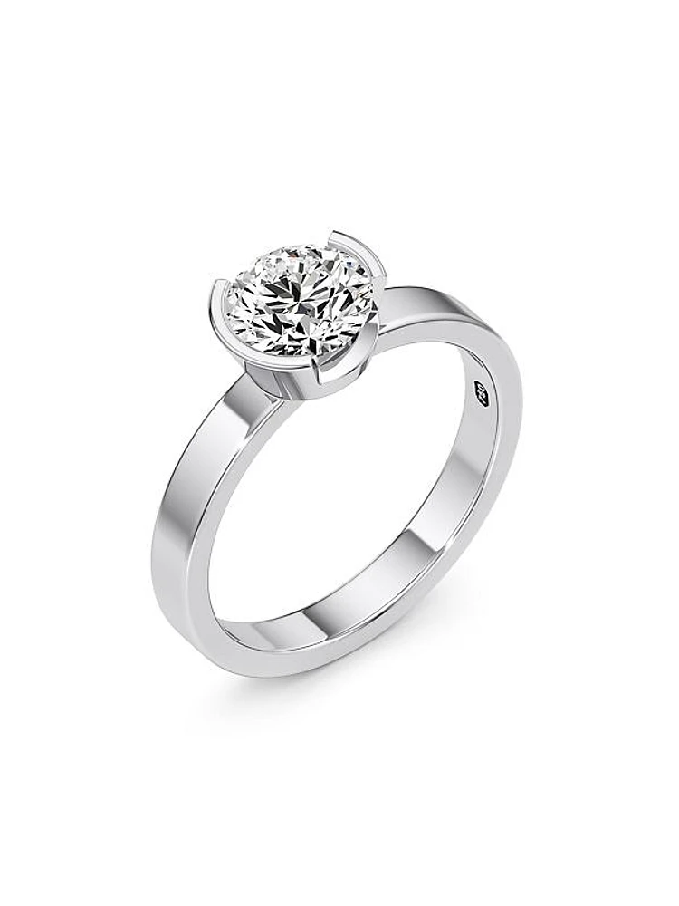 Meta 18K White Gold & 1.00 TCW Lab-Grown Diamond Solitaire Ring