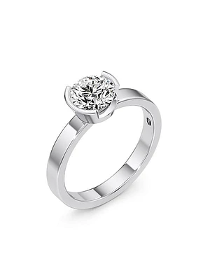 Meta 18K White Gold & 1.00 TCW Lab-Grown Diamond Solitaire Ring