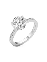 Meta Lune 18K Gold & TCW Lab-Grown Diamond Ring