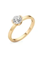 Meta Lune 18K Yellow Gold & 1.00 TCW Lab-Grown Diamond Solitaire Ring