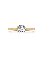 Meta Lune 18K Yellow Gold & 1.00 TCW Lab-Grown Diamond Solitaire Ring