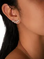 Phoenix 18K White Gold & TCW Lab-Grown Diamond Wing Stud Earrings