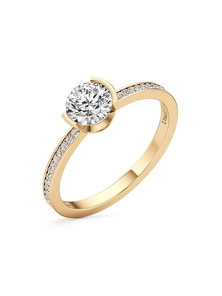 Meta Lune 18K Yellow Gold & TCW Lab-Grown Diamond Ring