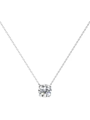Meta 18K White Gold & 1.01 TCW Lab-Grown Diamond Pendant Necklace
