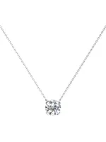 Meta 18K White Gold & 1.01 TCW Lab-Grown Diamond Pendant Necklace