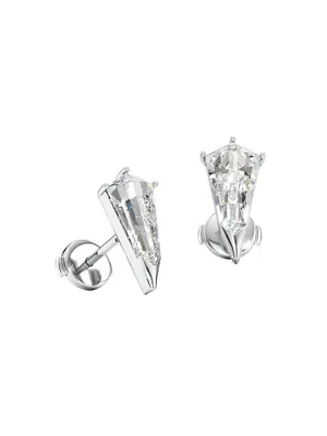 Phoenix 18K Gold & TCW Lab-Grown Diamond Stud Earrings