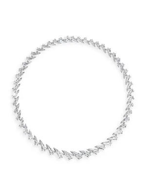 Phoenix 18K White Gold & 40.16 TCW Lab-Grown Diamond Wreath Necklace