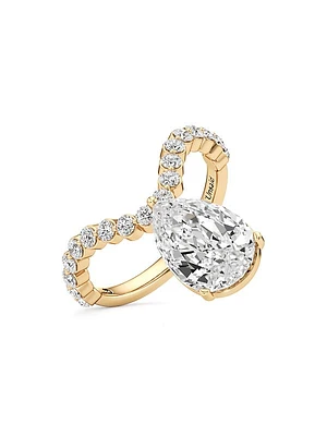 Tear Valley 18K Gold & 3.66 TCW Lab-Grown Diamond Ring