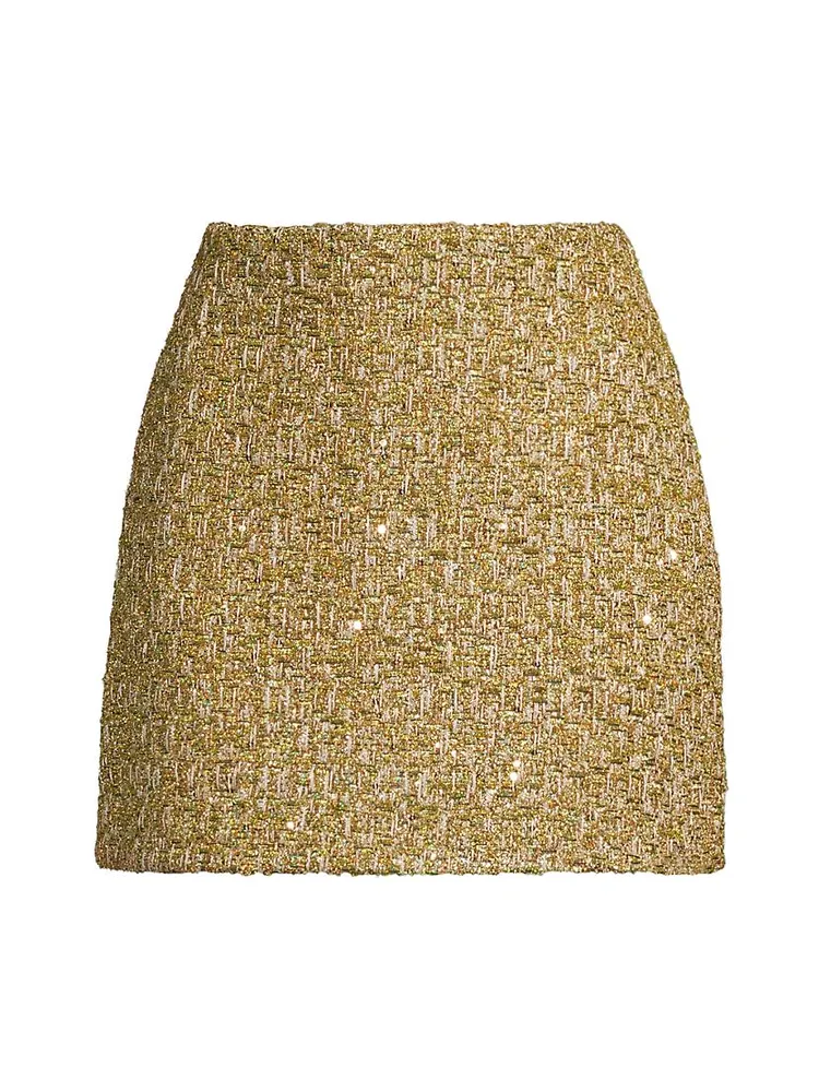 Metallic Tweed Miniskirt