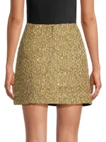 Metallic Tweed Miniskirt