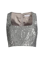 Nickie Sequin Crop Top