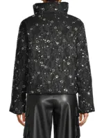 Hayes Beaded Puffer Crop Jacket