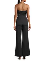 Saoirse Ruched Cady Flared Jumpsuit