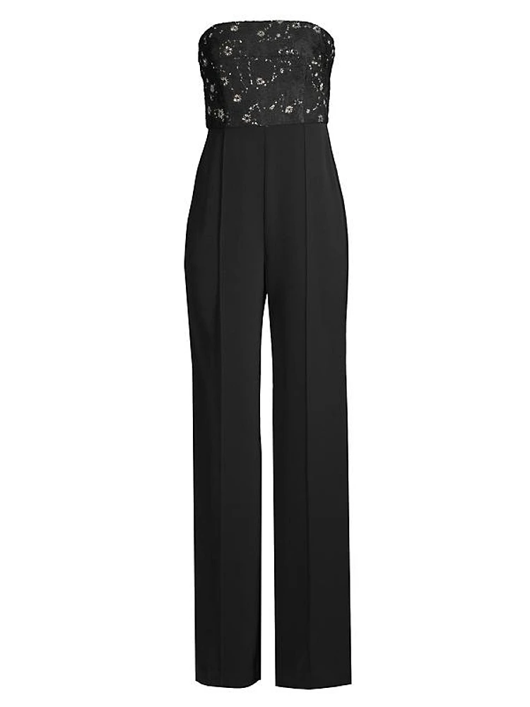 Spencer Sequined Strapless Jumpsuit