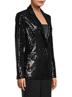 Alexa Peaked Sequin Blazer