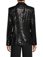 Alexa Peaked Sequin Blazer