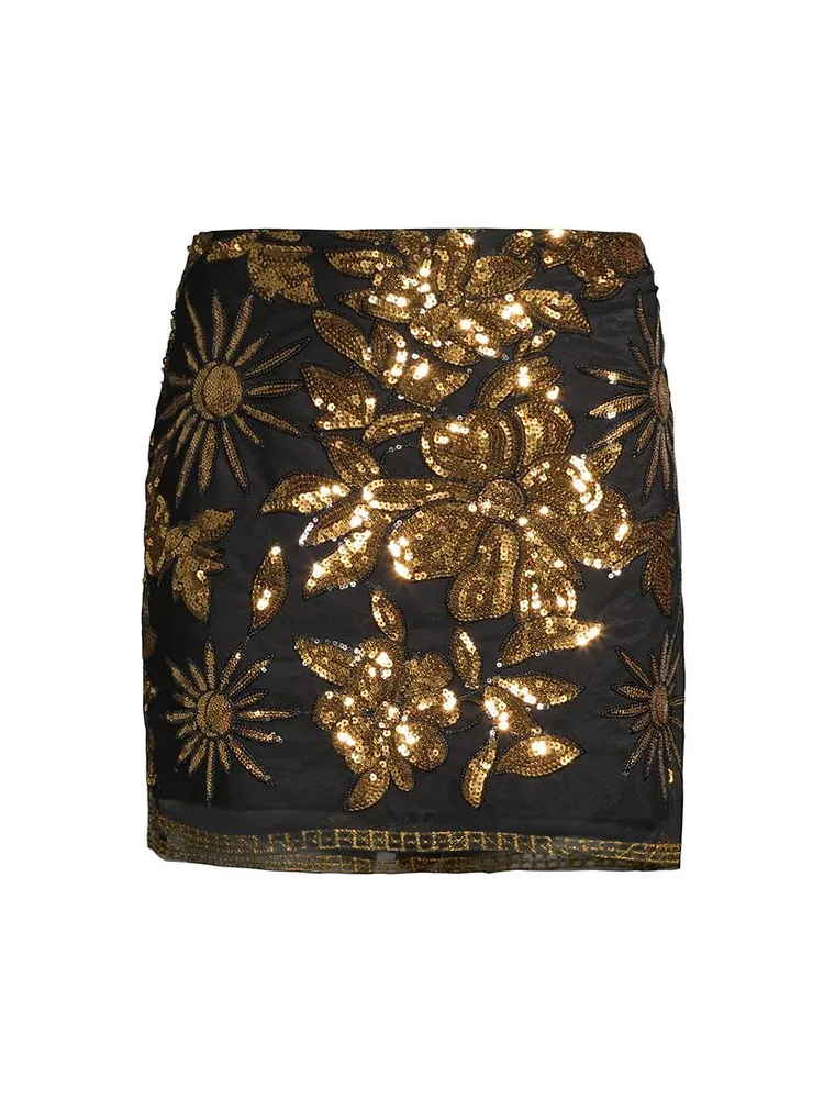 Kristina Holiday Nights Sequins Miniskirt