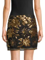 Kristina Holiday Nights Sequins Miniskirt