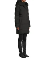 Hooded Bib Puffer Coat