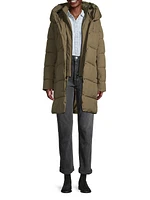 Hooded Bib Puffer Coat