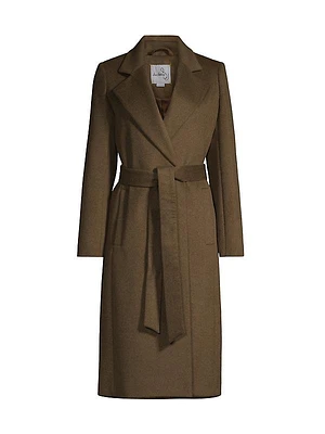 Wool-Blend Robe Coat